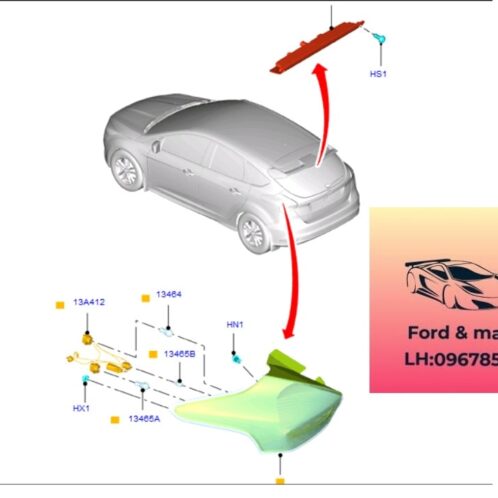 Đèn hậu ford focus 2015-2016-2018-2019 đèn cốp sau ford focus đèn hậu ngoài focus đèn hậu trong focus F1EB13405JE-F1EB13404JE