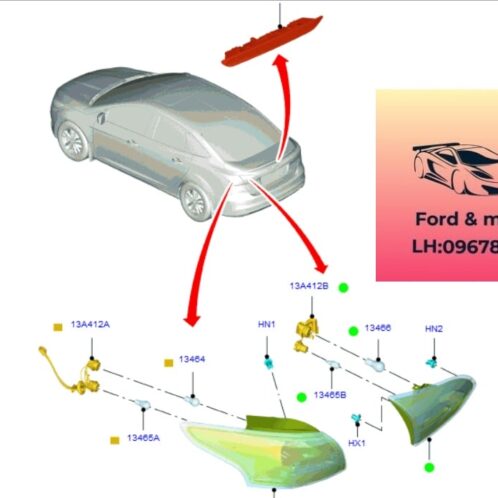 Đèn hậu ford focus 2015-2016-2018-2019 đèn cốp sau ford focus đèn hậu ngoài focus đèn hậu trong focus F1EB13405LA-F1EB13404LA-F1EB13A602EA-F1EB13A603EA