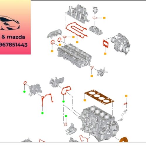 Gioăng đại tu động cơ ford focus 2015-2016-2017-2018-2019 gioăng phớt đại tu ford focus gioăng đại tu máy ford focus DS7G6014BA
