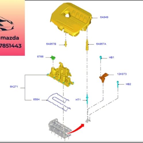 Gioăng dàn cò ford focus 2015-2016-2017-2018-2019 gioăng cao su nắp dàn cò focus gioăng nắp dàn cò focus DS7G6584BA