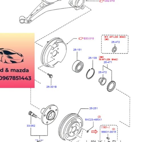 Bi moay ơ sau ford escape 2001-2002-2003-2004-2005-2006-2007-2008-2009-2010-2011-2012-2013-bạc đạn bánh sau ford escape bi bánh sau ford escape EC0126151A