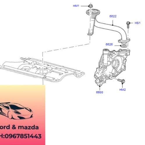 Bơm dầu động cơ ford escape 2004-2005-2006-bơm nhớt ford escape bơm nhớt động cơ ford escape 3,0 bơm dầu máy ford escape AJ0314100C