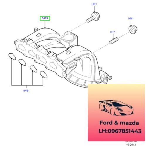 Cổ hút gió động cơ ford escape 2001-2002-2003 cổ hút gió escape 2.0 cụm cổ hút ford escape YF0913100