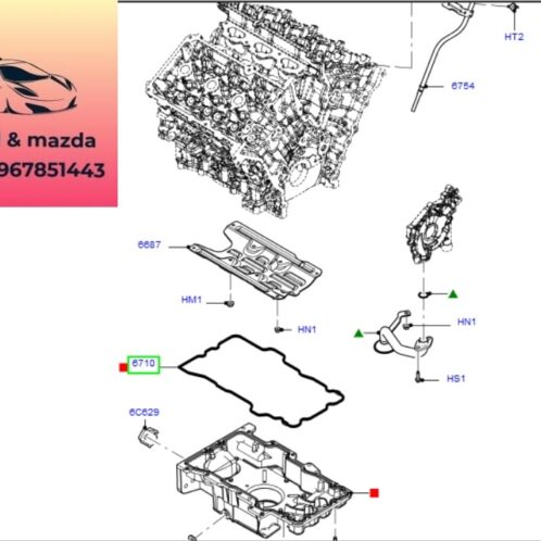 Gioăng đáy tắc te ford escape 2002-2003-2004-gioăng đáy cắc te động cơ ford escape 3.0 gioăng tắc te động cơ escape 2R8Z6710AA