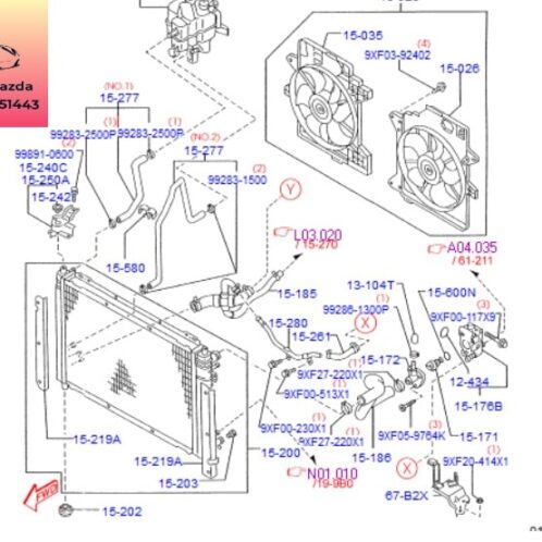 Két nước ford escape 2001-2002-2003-2004-2005-két nước động cơ ford escape YF5115200