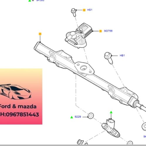 Kim phun ford escape 2005-2013 2.3 Kim phun ford escape 2005-2006-2007-2008-2009-2010-2011-2012-2013-béc phun ford escape 2.3 kim phun xăng ford escape 2.3 3M6G9F593BA (1)