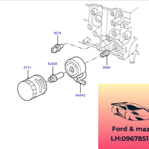 Lọc dầu ford escape 2001-2002-2003-2004-lọc nhớt động cơ ford escape 2.0 lọc dầu động cơ ford escape 978M6714C3A-F8CZ6731AA