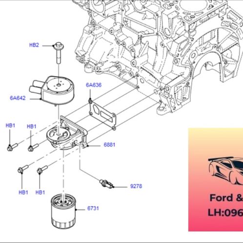 Lọc dầu ford escape 2005-2006-2007-2008-2009-2010-2011-2012-2013-lọc nhớt động cơ ford escape 2.3 lọc dầu động cơ ford escape 1S7G 6714DA