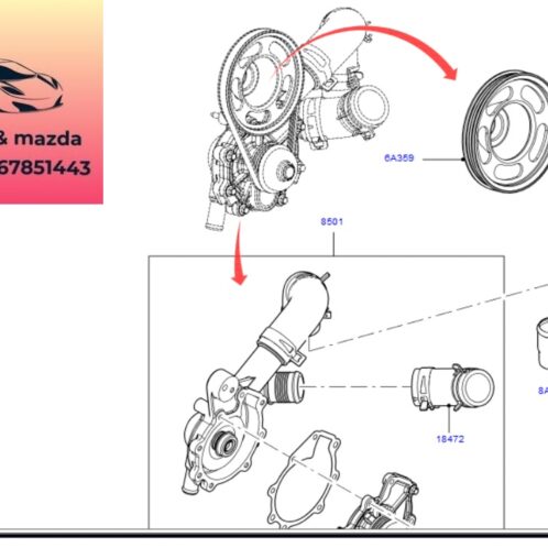 Puly trục cơ ford escape 2002-2005 3.0 Puly trục cơ ford escape 2002-2003-2004-2005-buly trục cốt máy ford escape 3M4Z6A312A-9L8E6A359BA