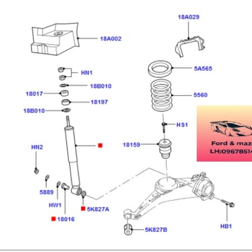 Tăm bông Giảm sóc sau ford escape 2001-2002-2003-2004-2005-2006-2007-2008-2009-2010-2011-2012-2013-cao su nhún sau ford escape tăm bông thụt sau ford escape E112281A0-EC0128110D
