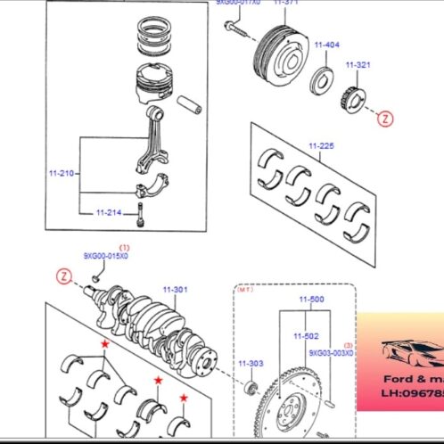 Trục cơ ford escape 2001-2004 2.0 Trục cơ ford escape 2001-2002-2003-2004-trục cốt máy ford escape 2.0 trục cơ động cơ ford escape 2.0 YF0911301