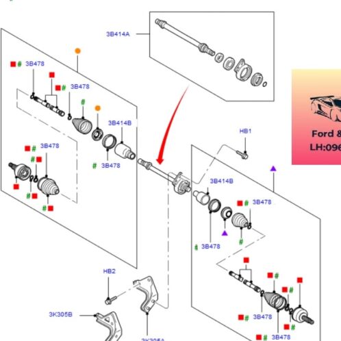 Trục láp trước ford escape 2001-2002-2003-2004-2005 láp trước ford escape 5L843A427AA