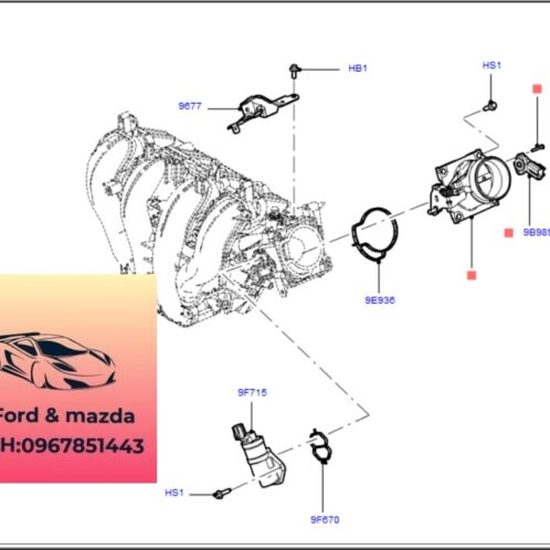 Van không tải ford escape 2006-2007-2008-2009-2010-2011-2012-2013 van không tải escape 2.3 cảm biến cụm cổ hút ford escape 2.3 3S6G9F715AB-3S6Z9F715AA
