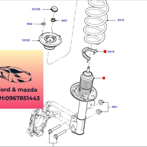Bát bèo giảm sóc trước ford exproler 2016-2017-2018-2019-2020-2021 bi bát bèo phuộc trước exproler bát bèo nhún trước exproler bắt bèo thụt trước exproler DG1Z18183A-FB5Z18183A
