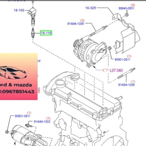 Bô bin ford escape 2006-2013 Bô bin ford escape 2006-2007-2008-2009-2010-2011-2012-2013-mô bin ford escape 2.3 bô bin bugi ford escape 2.3 mô bin buri escape 2.3 L3G218100B-L3G218100A