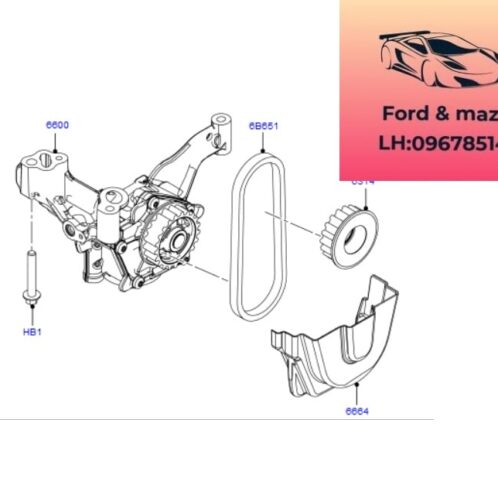 Bơm dầu ford fiesta 2013-2014-2015-2016-2017-bơm nhớt fiesta 1.0 bơm dầu động cơ fiesta 1.0 bơm nhớt máy fiesta 1.0 CM5G6600DC