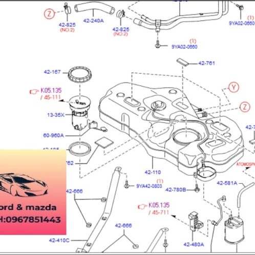 Bơm xăng ford fiesta 2011-2012-2013-2014-2015-2016-2017-cụm bơm xăng fiesta bơm nhiên liệu fiesta cụm bơm nhiên liệu fiesta cụm lọc xăng fiesta 8V519H307CA