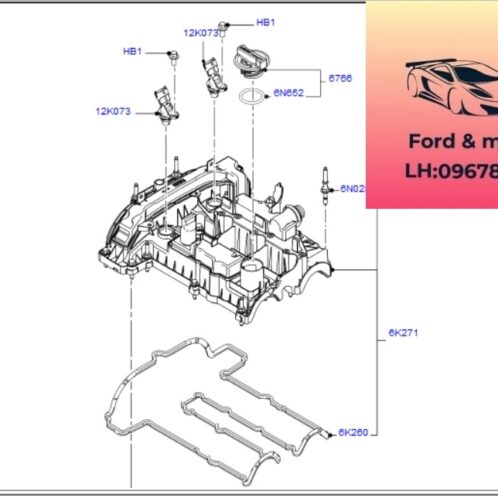 Cảm biến trục cam ford fiesta 2013-2014-2015-2016-2017-Cảm biến trên nắp dàn cò fiesta 1.0 cảm biến vị trí trục cam fiesta 1.0 cảm biến cốt cam fiesta 1.0 CM5112K073BB