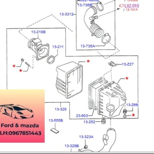 Lọc gió động cơ ford escape 2001-2002-2003-2004 lọc gió ford escape 2.0 lọc gió escape 2.0 YF0913Z40