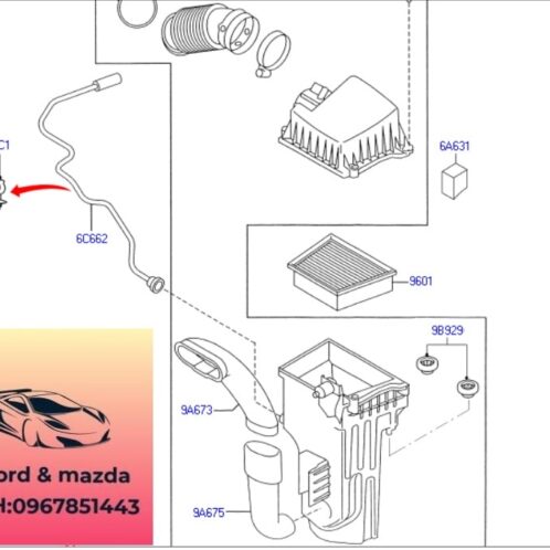 Lọc gió ford fiesta 2011-2012-2013-2014-2015-2016-2017-lọc gió động cơ fiesta lọc gió bầu e fiesta 8V219601AA-8V219601A1A