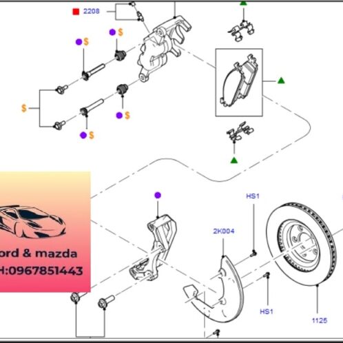Má phanh trước ford exproler 2016-2017-2018-2019-2020-2021-bố thắng trước ford exproler EU2Z2V001A