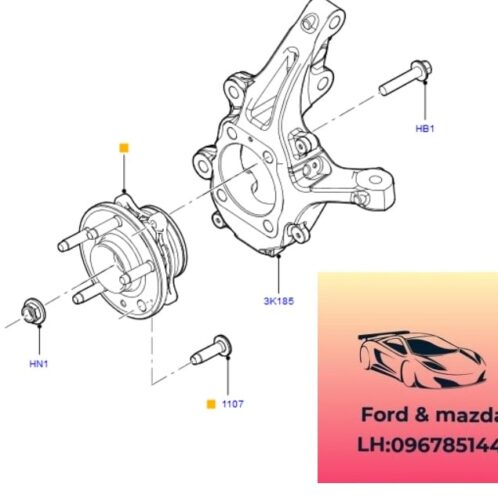 Ngõng Bi moay ơ trước ford exproler 2016-2017-2018-2019-2020-2021-2022-giá bắt bạc đạn bánh trước ford exproler giá đỡ bi bánh trước exproler BB5Z3K185A-BB5Z3K186A