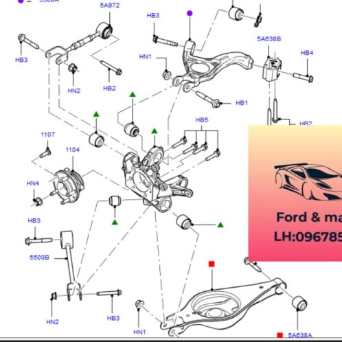 Ngõng moay ơ sau ford exproler 2016-2022 Ngõng moay ơ sau ford exproler 2016-2017-2018-2019-2020-2021-2022-cao su ngõng bi moay ơ sau exproler cao su giá đỡ bạc đạn bánh sau exproler BB5Z5B758A-BB5Z5B759A