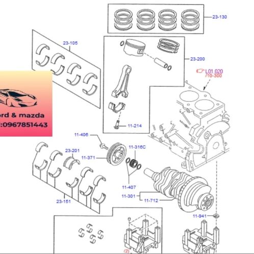 Puly trục cơ ford escape 2006-2013 Puly trục cơ ford escape 2006-2007-2008-2009-2010-2011-2012-2013-Buly trục cơ escape 2.3 puly cốt máy ford escape 2.3 puli trục cơ escape 2.3 LF9411400 (1)