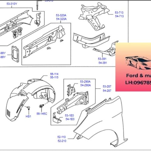 Tai xe ford fiesta 2011-2016 Tai xe ford fiesta 2011-2012-2013-2014-2015-2016-vè tai xe ford fiesta vè xe trước fiesta DK5252111A-DK5252211B