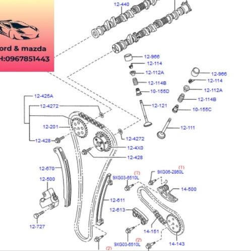 Trục cam ford escape 2006-2013 Trục cam ford escape 2006-2007-2008-2009-2010-2011-2012-2013-trục cam xả ford escape trục cam hút ford escape 2.3 trục cốt cam ford escape 2.3 L30912441A-L3G212420
