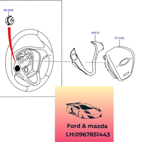 Túi khí trái ford fiesta 2011-2017 Túi khí trái ford fiesta 2011-2012-2013-2014-2015-2016-2017-Túi khí vô lăng ford fiesta túi khí Lái fiesta 8V51A042B85CA38C5