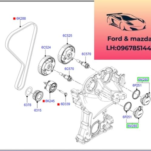 Van điều khiển trục cam ford fiesta 2013-2014-2015-2016-2017-2018-Van điều khiển trục cam fiesta 1.0 van cảm biến trục cam fiesta 1.0 CM5G6C570CC-CM5G6C570CD