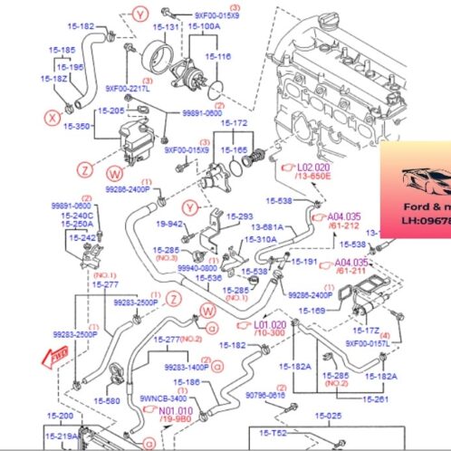 Van hằng nhiệt ford escape 2006-2007-2008-2009-2010-2011-2012-2013-cụm van hằng nhiệt ford escape 2.3 L33615170-L32815170B
