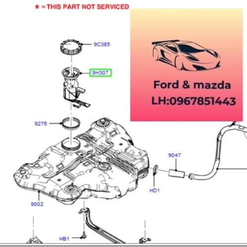 Bơm xăng ford modeo 2008-2012 Bơm xăng ford modeo 2008-2009-2010-2011-2012-cụm bơm xăng ford modeo bơm nhiên liệu ford modeo 7G919H307AE-7G919H307AF