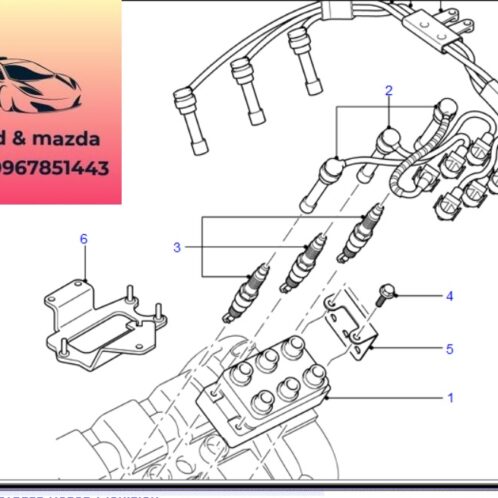 Buri ford modeo 2004-2005-2006-2007-2008 Bugi đánh lửa ford modeo 2.5 bugi modeo 2.5 F43E12405EC