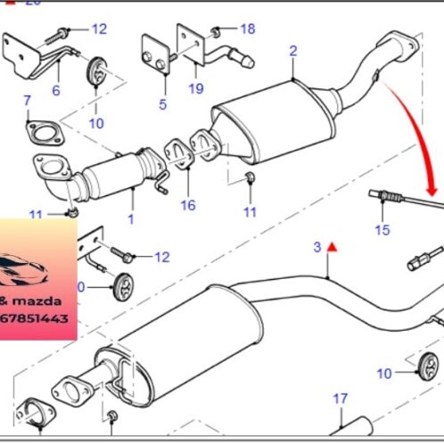 Cảm biến oxi ford modeo 2003-2008 Cảm biến oxi ford modeo 2003-2004-2005-2006-2007-2008-cảm biến khí thải ford modeo cảm biến oxy ford modeo cảm biến oxy ống xả ford modeo 1S7F9G444BA