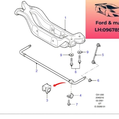 Cao su cân bằng sau ford modeo 2002-2003-2004-2005-2006-2007-2008-cao su ốp thanh cân bằng sau ford modeo cao su chữ D ốp thanh cân bằng modeo 1S714A037DC