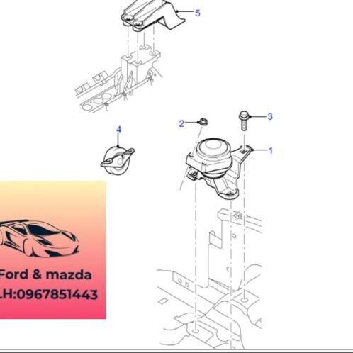 Chân máy phải ford modeo 2002-2003-2004-2005-2006-2007-2008-2009 cao su chân máy phải ford modeo cao su chân thủy lực máy ford modeo cao su chân máy ford modeo 1S716F012AC