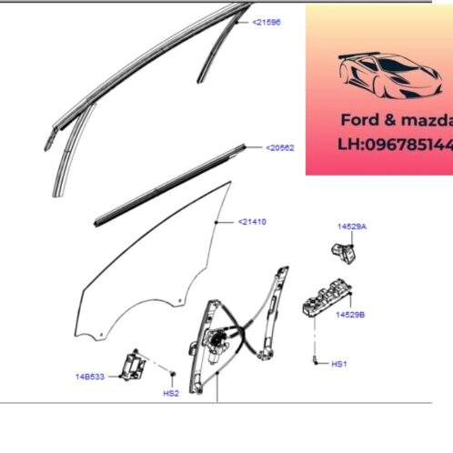 Compa nâng hạ kính Cánh cửa ford modeo 2008-2012 Compa nâng hạ kính Cánh cửa ford modeo 2008-2009-2010-2011-2012-compa lên xuống kính cửa ford modeo cáp nâng hạ kính cánh cửa ford modeo 7S71A23200BL-7S71A23200BN