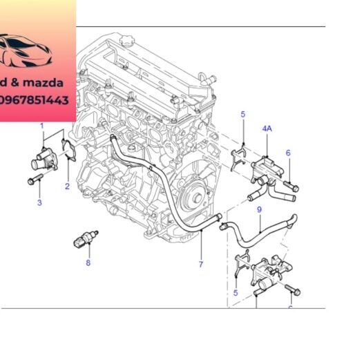 Cút chia nước ford modeo 2003-2004-2005-2006-2007-2008-ống chia nước ford modeo 2S7G8K556AG-1S7G8K556AH