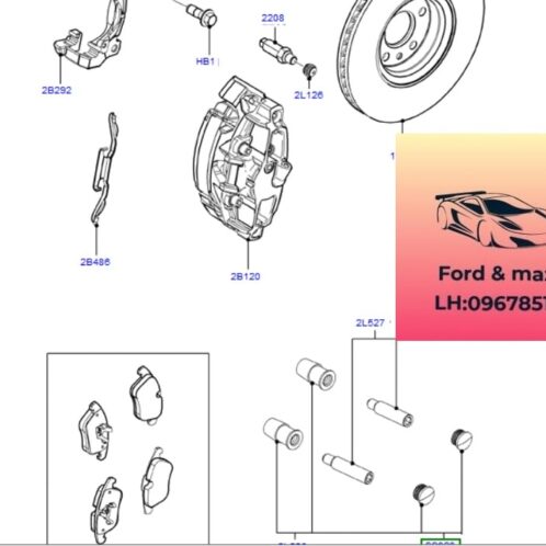Đĩa phanh trước ford modeo 2008-2012 Đĩa phanh trước ford modeo 2008-2009-2010-2011-2012-Đĩa thắng trước ford modeo đĩa má phanh trước ford modeo 7G912C375CA