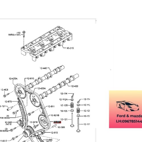 Giàn cò mazda bt50 2013-2014-2015-2016-2017-2018-2019- Dàn cò trục cam mazda bt50 dàn cò ford ranger U20412YA0-BK2Q6K551BC (2)