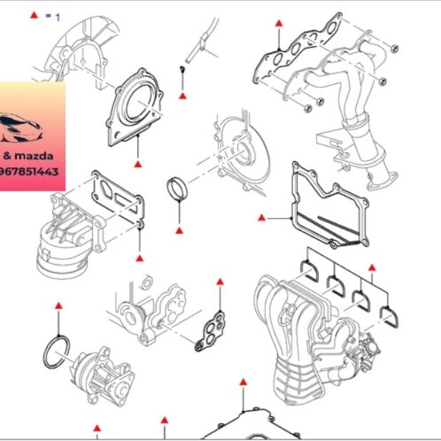 Gioăng đại tu ford modeo 2003-2004-2005-2006-2007-2008-gioăng phớt đại tu ford modeo bộ gioăng đại tu ford modeo 1S7G6013AA