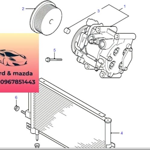 Lốc điều hòa ford modeo 2001-2007 Lốc điều hòa ford modeo 2001-2002 2003-2004-2005-2006-2007-lốc dàn lạnh điều hòa ford modeo lốc dàn lạnh ford modeo 1S7H19497AC