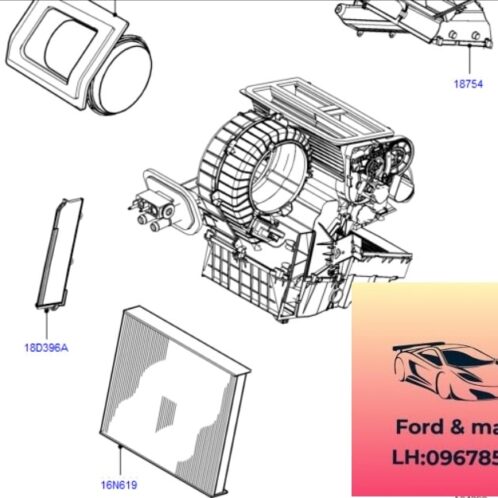 Lọc gió điều hòa ford modeo 2008-2009-2010-2011-2012-lọc gió máy lạnh ford modeo lọc gió ford modeo 7G9118D543AA