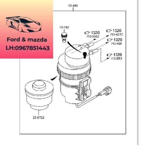 Lọc nhiên liệu mada bt50 2013-2014-2015-2016-2017-2018-2019-lọc dầu ford ranger lọc dầu mazda bt50 U2Y013ZA5-AB399176AC-L2MZ9365A