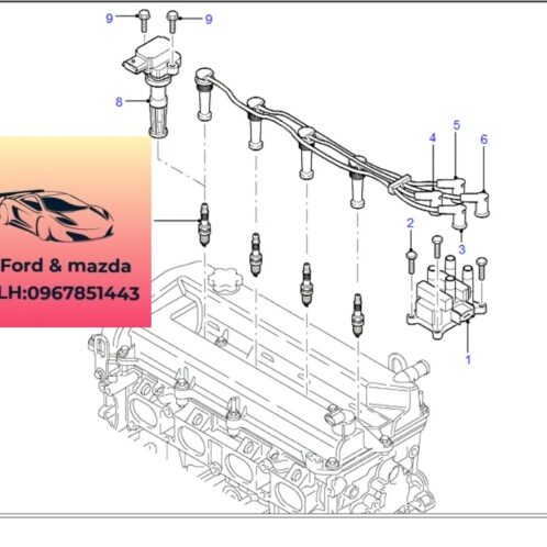 Mô bin ford modeo 2003-2004-2005-2006-2007-2008-2009-Bô bin ford modeo bô bin bugi ford modeo 4S7G12029AA-1S7G12029AC)