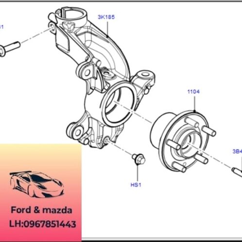 Ngõng Bi moay ơ trước ford modeo 2008-2012 Ngõng Bi moay ơ trước ford modeo 2008-2009-2010-2011-2012-bỡ bạc đạn bánh trước ford modeo giá bắt bi moay ơ bánh trước ford modeo 7G913K170ABA-7G913K171ABA