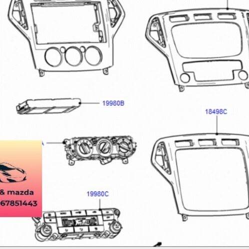 Núm điều chỉnh điều hòa ford modeo 2008-2012 Núm điều chỉnh điều hòa ford modeo 2008-2009-2010-2011-2012-núm công tắc điều chỉnh dàn lạnh điều hòa ford modeo công tắc điều chính điều hòa ford modeo 7G9119980AB