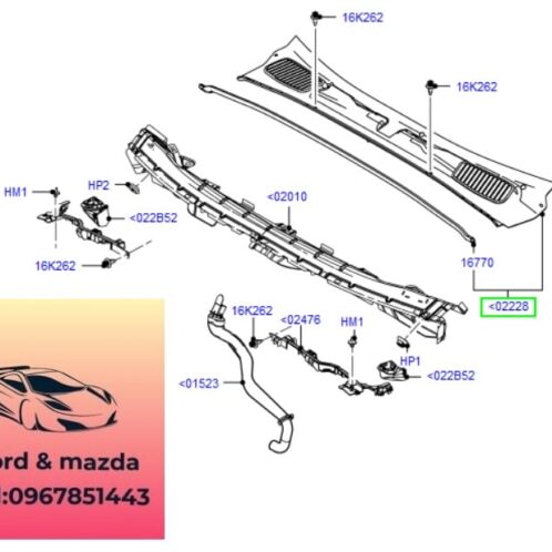Ốp máng nước kính chắn gió trước ford modeo 2008-2012 Ốp máng nước kính chắn gió trước ford modeo 2008-2009-2010-2011-2012-máng nước kính chắn gió ford modeo tấm máng nước dưới ca bô ford modeo 7S71A02216AG-7S71A02216AH